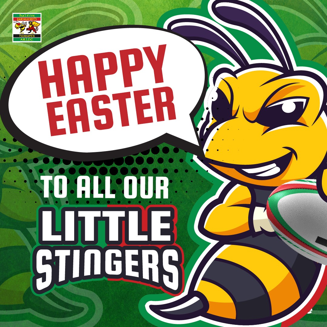 Happy Easter to all our Little Stingers  superstars from us all at Halton Farnworth Hornets 🐝⚫️🟢🔴

Another fantastic session yesterday, all our Little Stingers try so hard and it's such a lovely atmosphere every Saturday morning so thanks to you guys for that! 👏🏻👏🏻👏🏻

See you all next week for more Little Stingers fun 🐝🏉🐝🏉🐝🏉🐝🏉

#littlestingers🐝 #haltonfarnworthhornets #oneclub #onevision